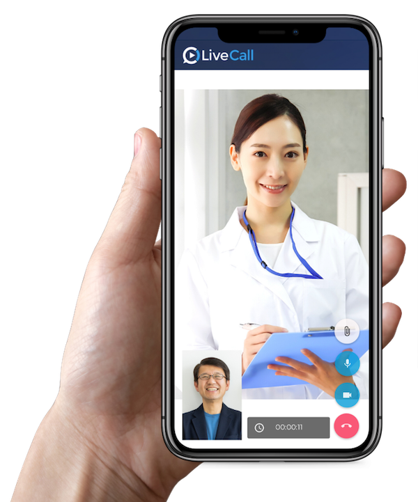 LiveCallのオンライン面談の様子