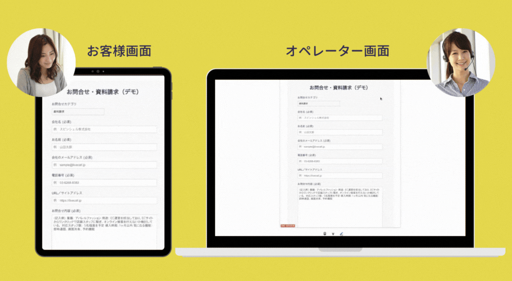 画面同期の様子